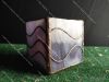 Picture of Candle Minder, Nacre Wave Edition: Handcrafted 3-Inch Mother of Pearl Square Cube with Wave Design