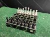 Picture of Chessboard Rockcandy Edition: Rolled Solid Black and Cotton Candy Wispy Clear Stained Glass with Free 3D Printed Chess Pieces